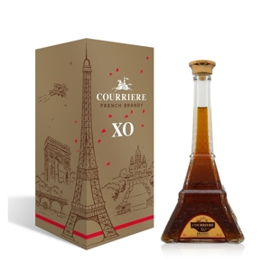 Courriere brandy XO Eiffel Tower v kazete, Francúzsko, 40% 0.,7l