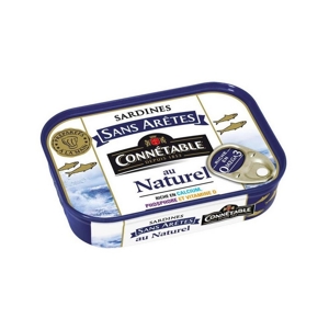 Connétable vykostené sardinky vo vlastnej šťave, Francúzsko 98g
