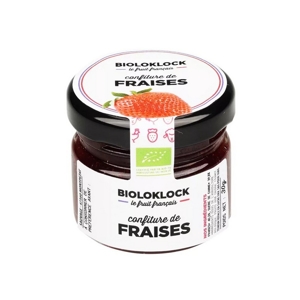 Bioloklock Jahodový BIO extra džem 60% , Francúzsko, pohár 30g
