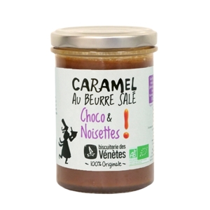 Biscuiterie des Venétes Slaný karamel s čokoládou a orechmi, Francúzsko, pohár...