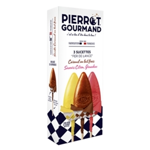 Pierrot Gourmand Darčeková krabica 3ks lízaniek, Francúzsko, darč. krabica 40g...