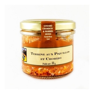 Godard Bravčová terina s papričkami Piquillos a Chorizom, Francúzsko, pohár 90g