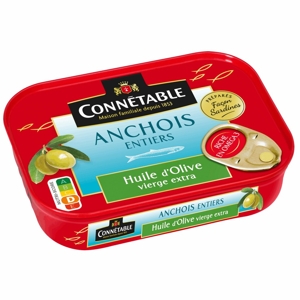Connétable Ančovičky v extra panenskom olivovom oleji, Francúzsko, plech 100g