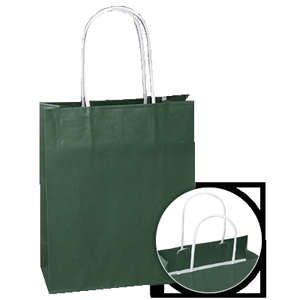 Darčeková taška papierová jednofarebná-tmavo zelená, 180x80x220 mm