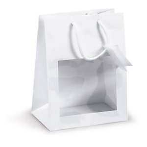 Taška s okienkom malá,biela,114x146x60 mm