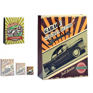 Darčeková taška ''Gasoline & Garage'', 2 motívy, M 18x8,5x24cm