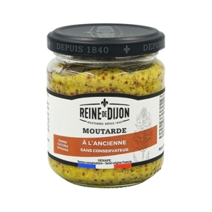 Reine de Dijon Horčica celozrnná podľa starodávnej receptúry, Francúzsko, pohár 190g