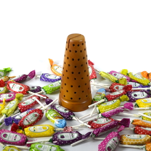 Drevený stojan - kornút na 100 lízaniek, Francúzsko