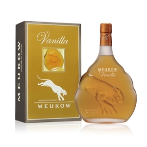 Meukow koňak - likér vanilla v kazete, Francúzsko, 30% 0.,7l