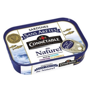 Connétable vykostené sardinky vo vlastnej šťave, Francúzsko 98g