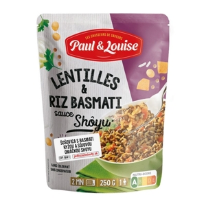 Paul & Louise Šošovica s basmati ryžou a sójovou omáčkou Shoyu, Francúzsko, doypack 250g