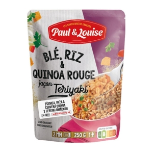 Paul & Louise Pšenica, ryža a červená quinoa s Teryaki omáčkou, Francúzsko, doypack 250g