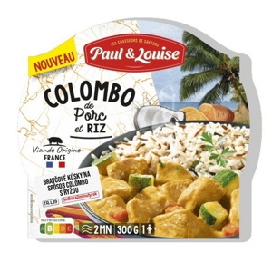 Paul & Louise Bravčové kúsky na spôsob Colombo s ryžou, Francúzsko, miska 300g