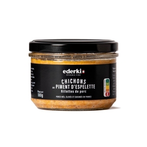 Ederki Bravčový rillet Chichony s chilli Espelette 180g