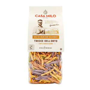 Casa Milo Cestoviny Trecce dell Orto s prídavkom zeleniny, Taliansko, 500g