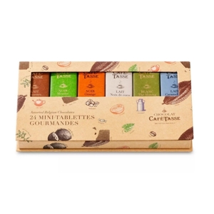 Cafe Tasse Darčeková krabička s 24 ks mini čokolád (24x9g), Belgicko, 216g