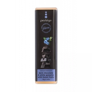 Cafe Tasse Čokoládová tyčinka bez cukru so stéviou, horká s lesným ovocím, Belgicko, 42g