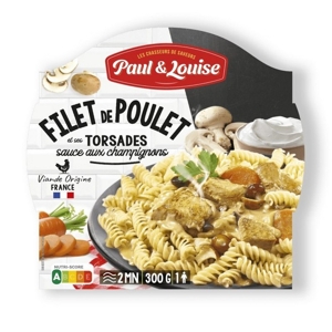 Paul & Louise Kuracie s cestovinami v hríbovo smotanovej omáčke, Francúzsko, miska 300g