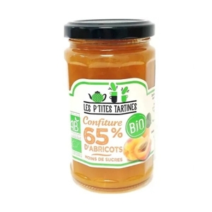 Les ptites tartines Marhuľový džem BIO Premium, 65% ovocia, Francúzsko, 255g